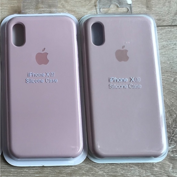 NEW ! Authentic Apple IPhone XS silicone cases Blush pink . Pink Sand , Mauve - Picture 1 of 4